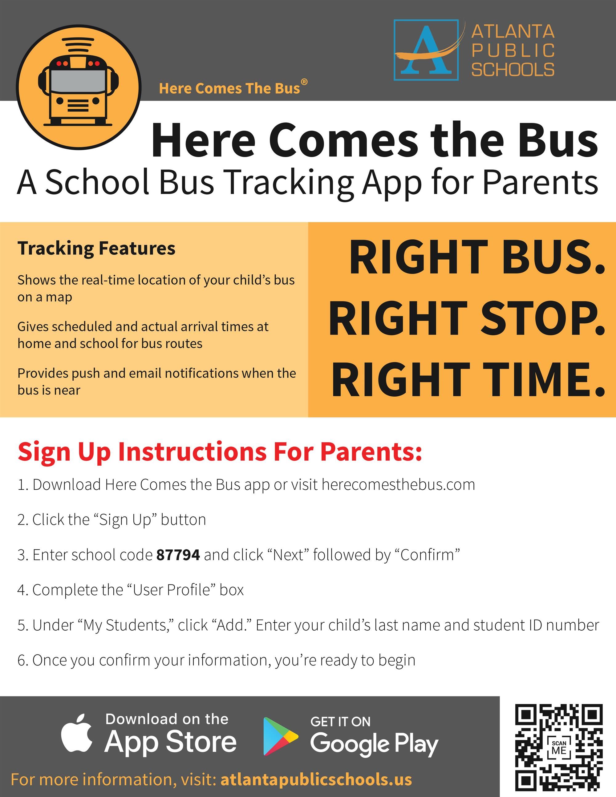Here Comes the Bus Flyer 
